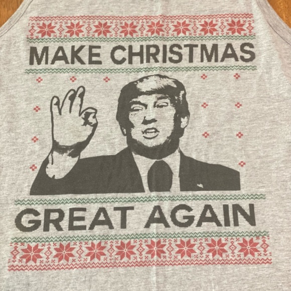 Merica Supply Co Make Christmas Great Again Tank Top M Mens Holiday Trump Shirt - Picture 2 of 4
